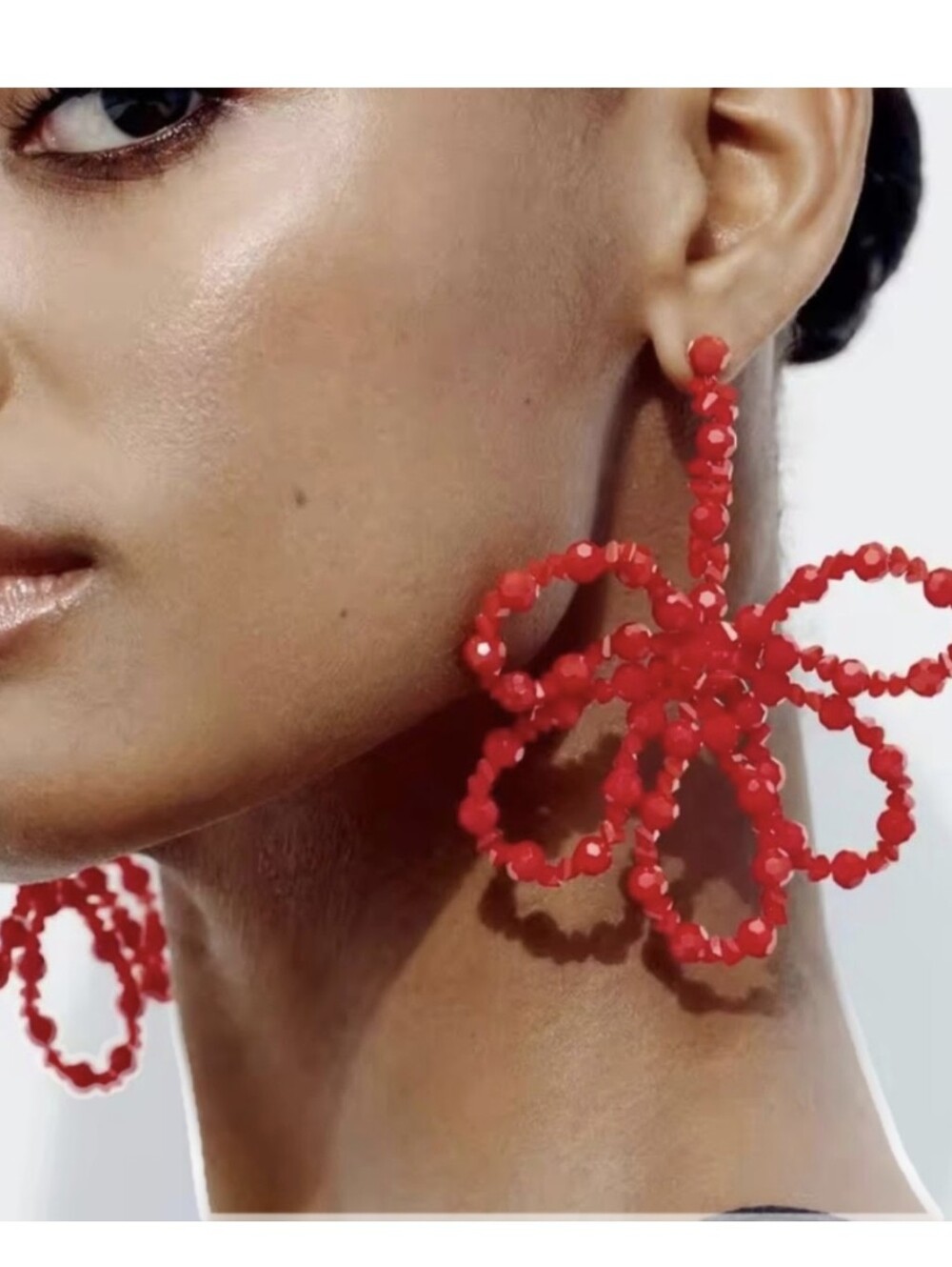 Farm Rio Red Beaded Earrings